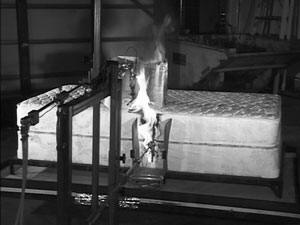 Mattress Burn Test Photo
